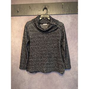 Calvin Klein textured cowl neck corporate chic sweater size large
